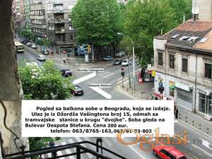 Izdaje se nameštena soba Beograd - Centar